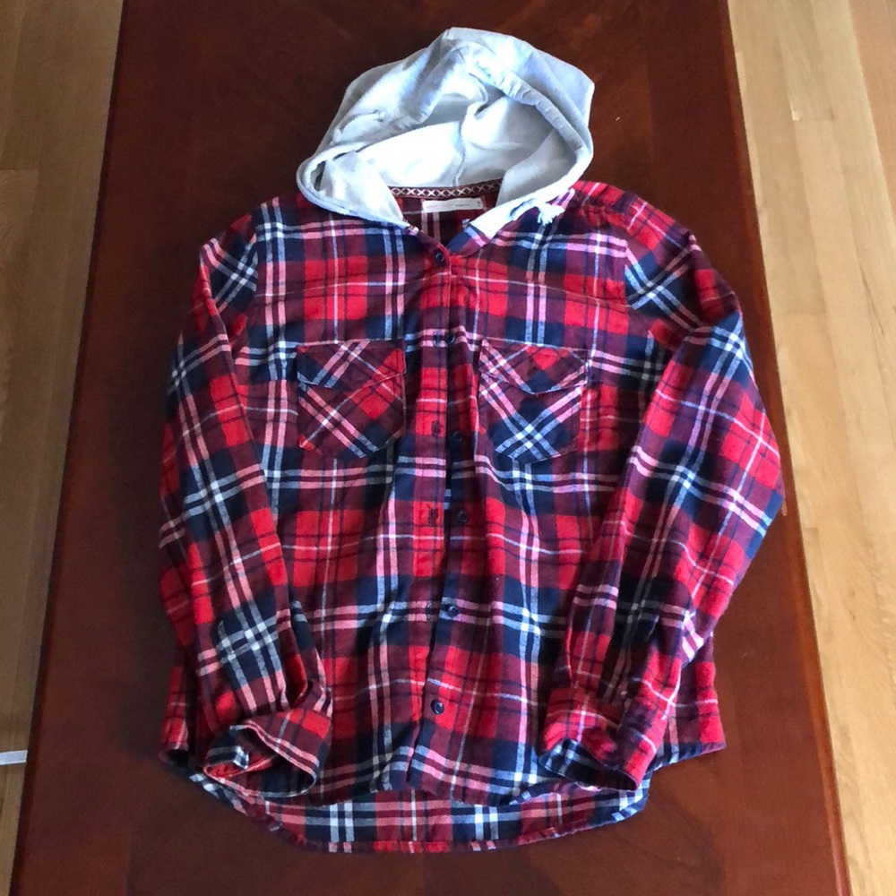 Red white & blue flannel